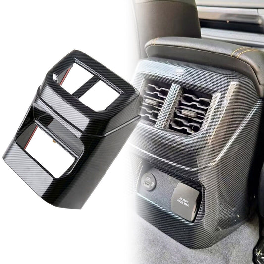 for Ford Ranger 2024-25 Carbon Fiber Style Rear for Seat Air Outlet Vent Trim Cover