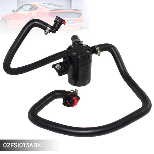 Baffled PCV Side Oil Catch Can Kit For 2015-2022 for Ford for Mustang 2.3L EcoBoost BK