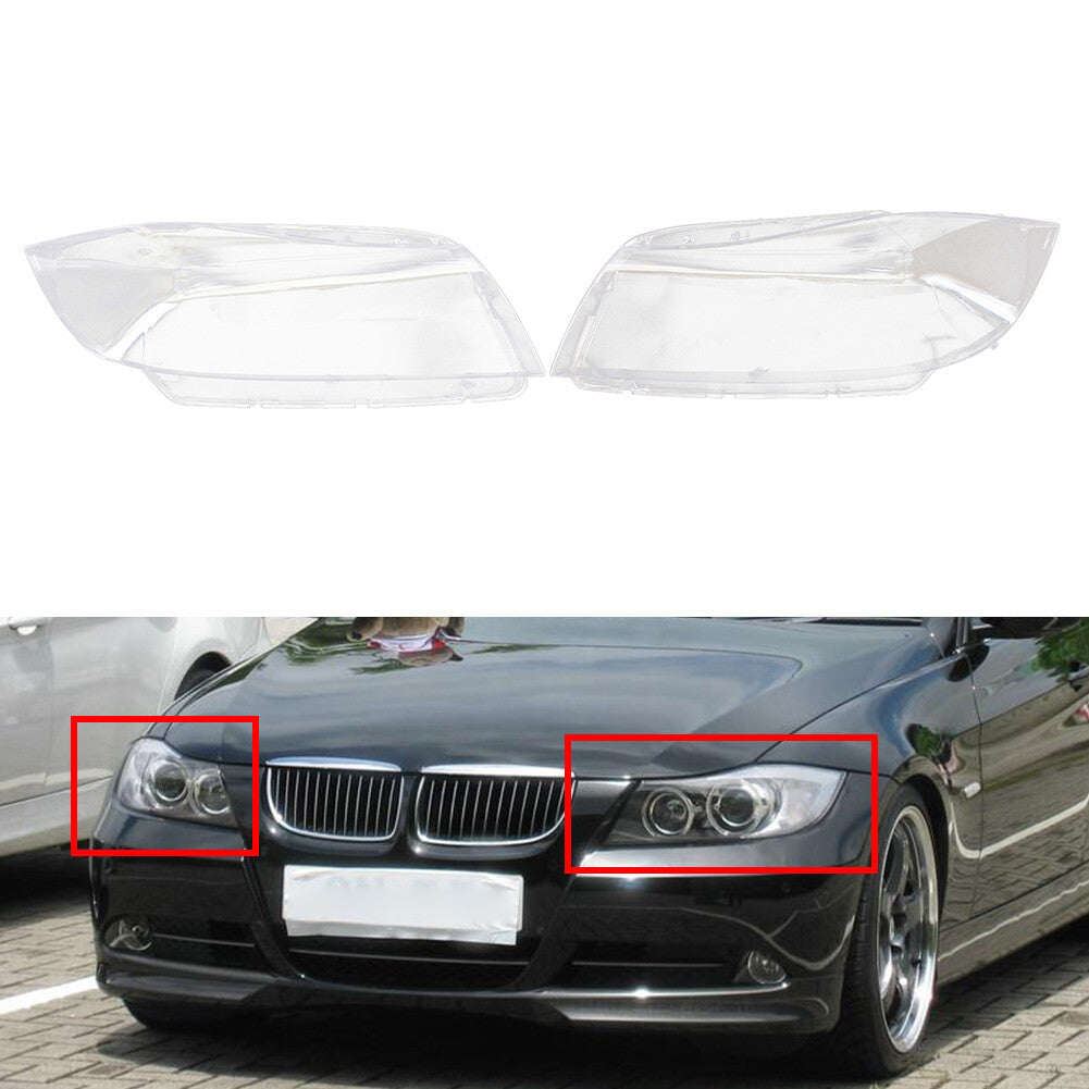 Headlight Lamp Shade Xenon Lens Cover Fit for BMW 3 Series E90 Sedan E91 Touring cl