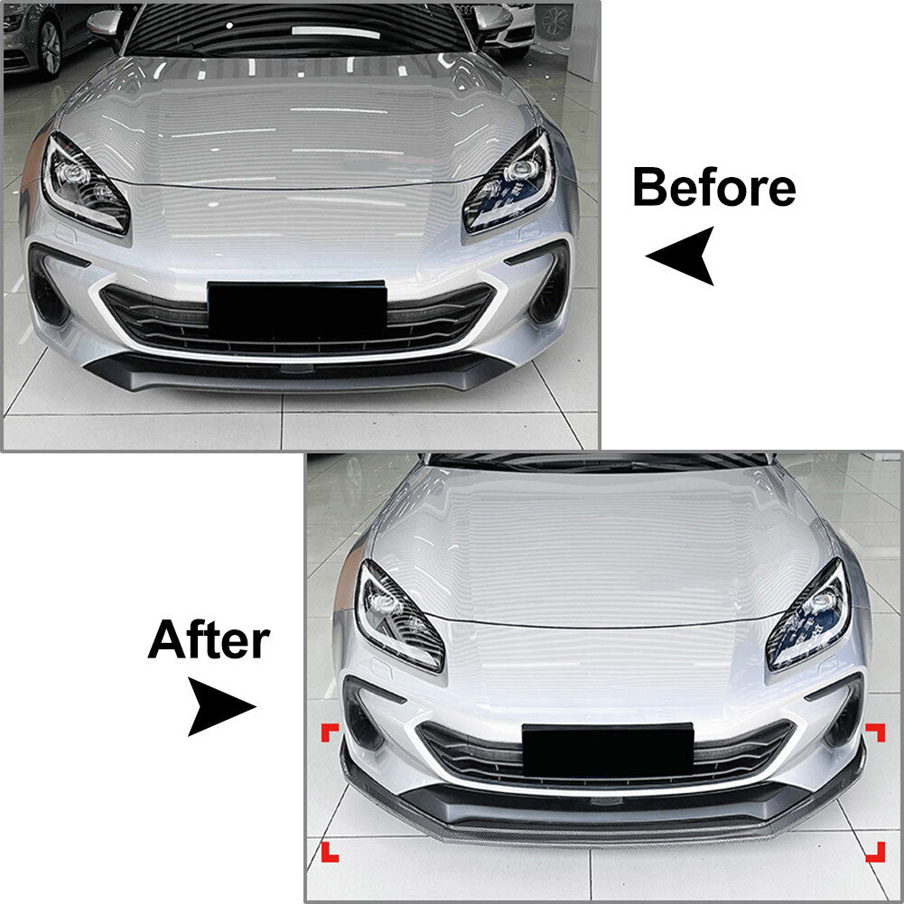 Front Bumper Spoiler Splitter Lip Body Kit for Subaru BRZ 2021-2024 2023