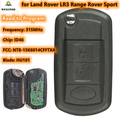 NT8-15K6014CFFTXA is a remote keychain for Land Rover LR3 and for Range Rover Sport models from 2005 to 2009.
