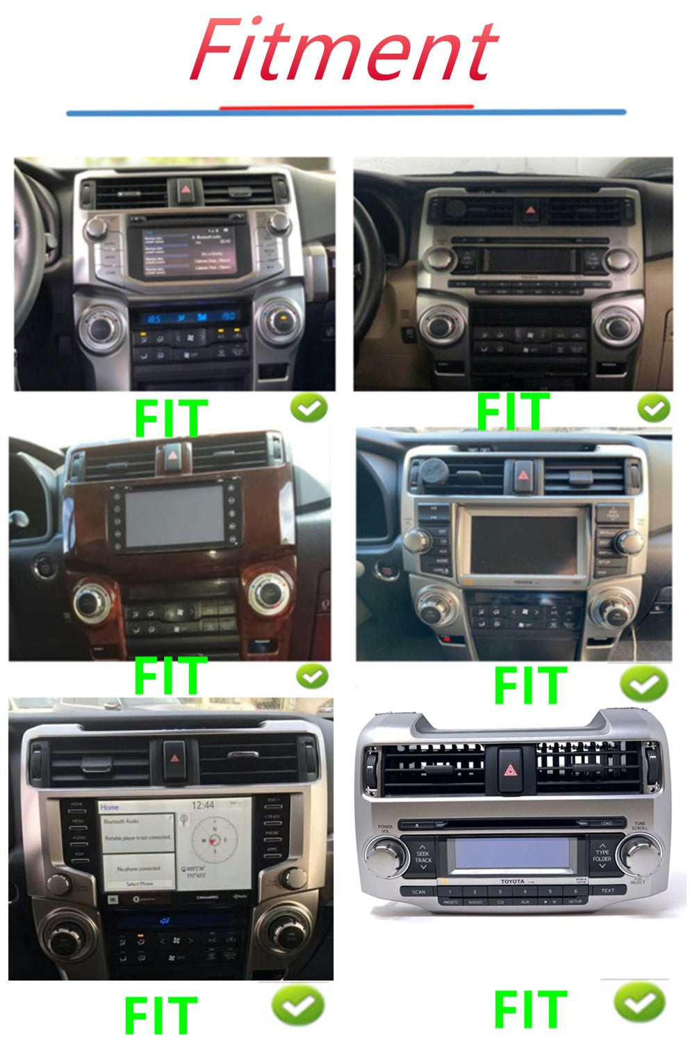 9Android 13 Support Carplay 1+16G Car Stereo Radio Navi for Toyota for 4Runner