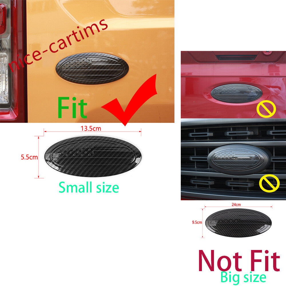 Carbon ABS Car Rear Logo Decorative Cover for Ford F150 /Bronco /Bronco Sport