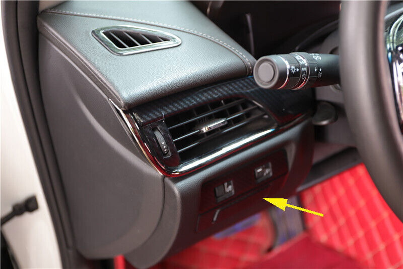 for Cadillac ATSL 14-17 ABS Carbon Fiber Headlight Control Button Cover Trim 1P