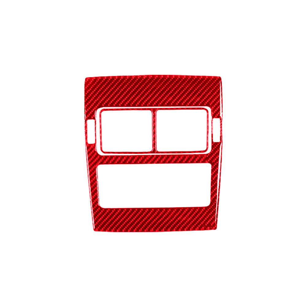 2X Red Central Control Rear Air Vent Trim Cover Carbon Fiber for Jaguar XF 09-11