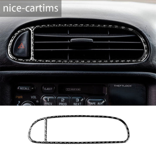 Carbon Fiber Center Air Vent Outlet Panel Trim for Chevrolet for Corvette C5 1998-04