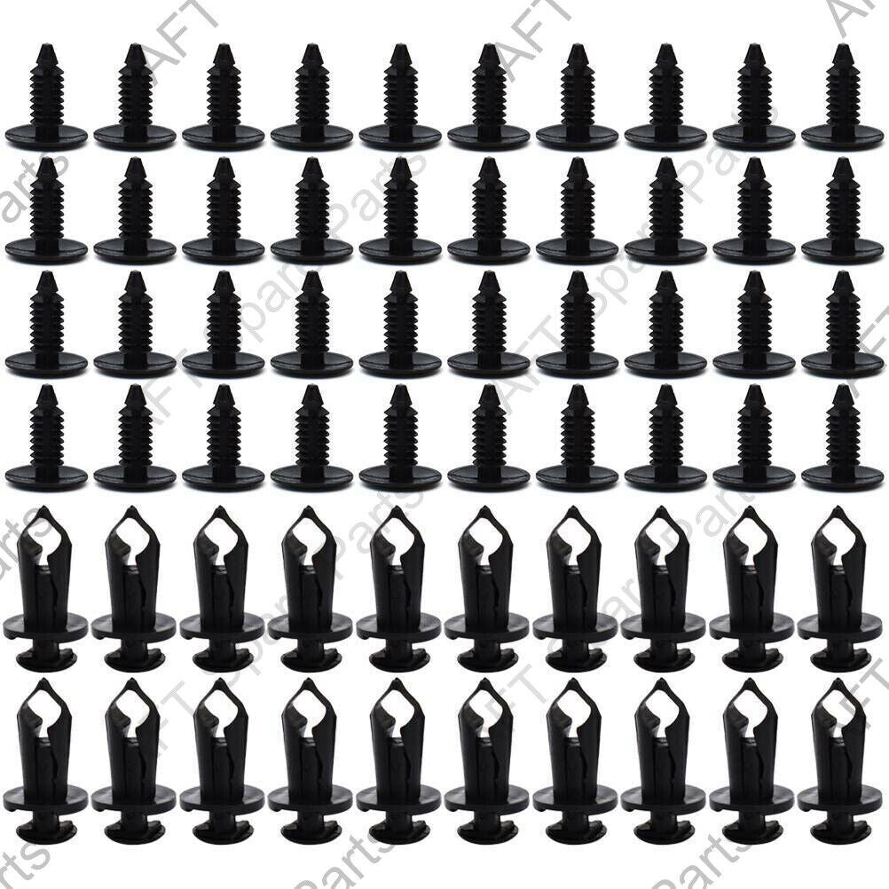 190pcs Car Fastener Push Pin Rivet Trim Clips Bumper Auto Fender Panel Retainer