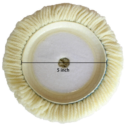 5-inch Car Polishing Kit Wool Polishing Pad 100% Natural Wool Drilling