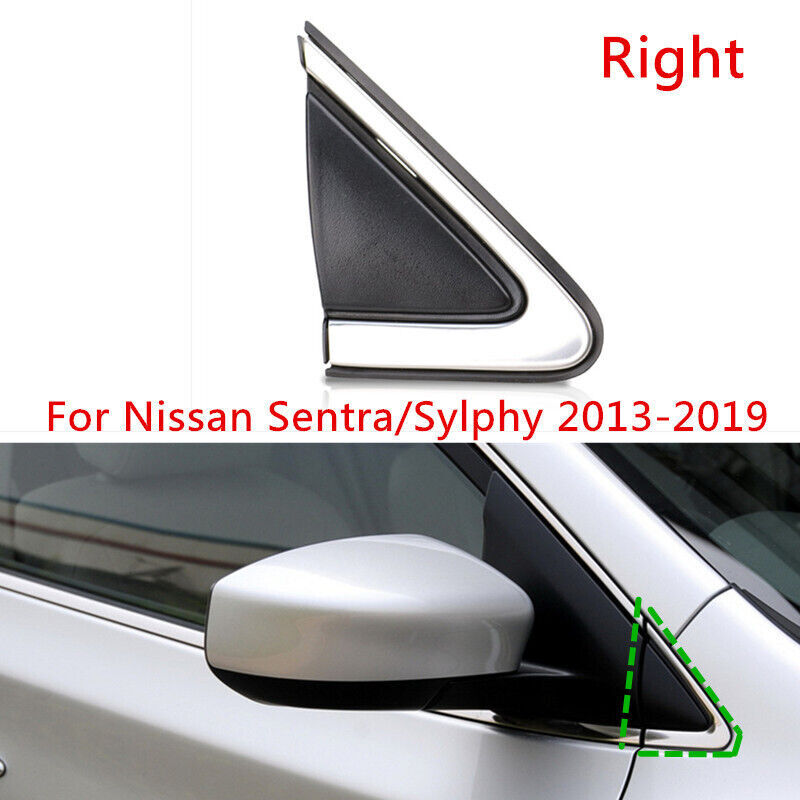 Exterior RH Window Molding Triangle Trim Cover for Nissan Sentra/Sylphy 2012-19