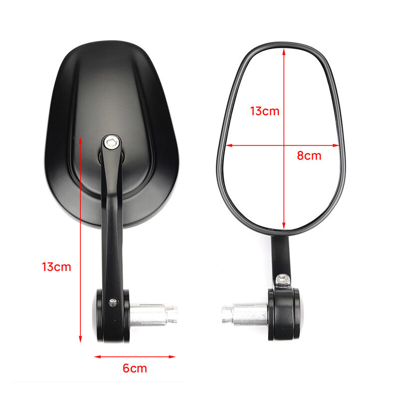 CNC adjustable round rearview mirrors for 7/8 inch stick-end motorcycles