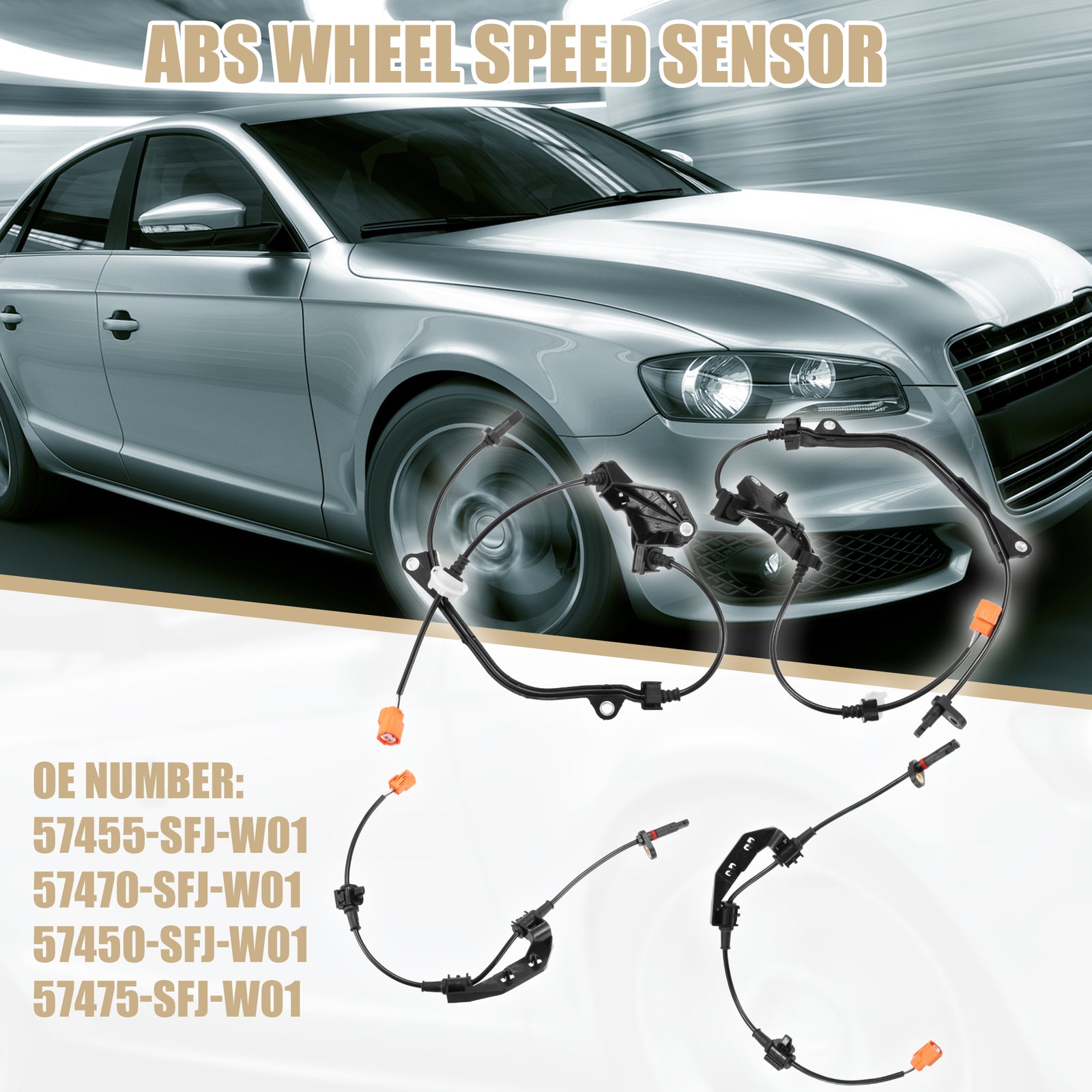 One set of ABS wheel speed sensors is suitable for Odyssey 2005-2008 575450-SFJ 57455-SFJ