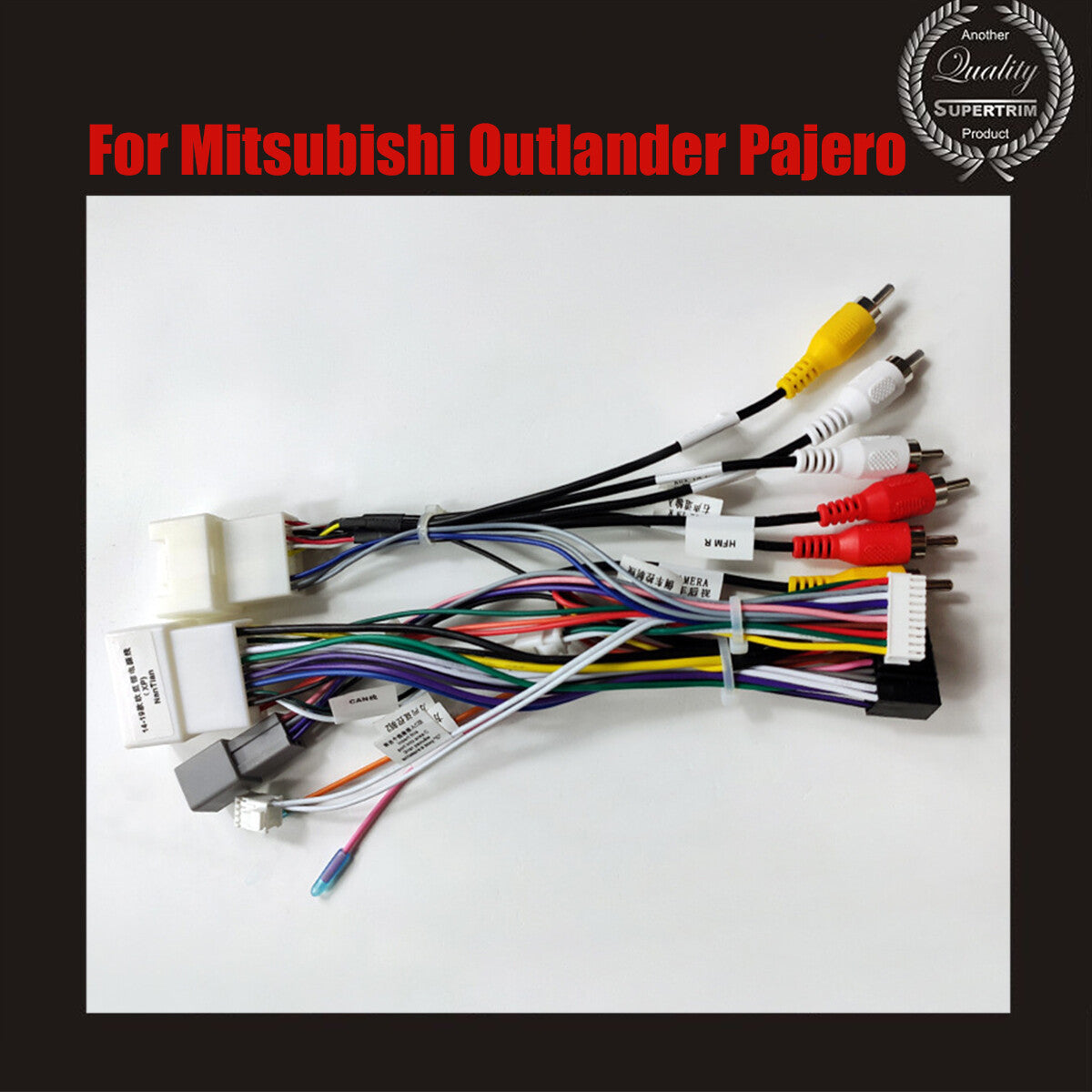 Car 16Pin Audio Wiring Harness W/Canbus for Mitsubishi for Outlander for Pajero Stereo