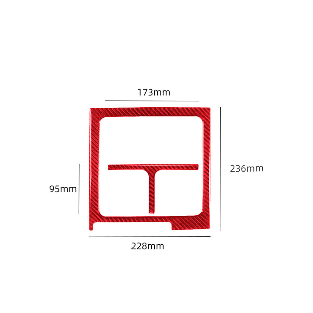 Red Carbon Fiber Center Console Storage Box Trim For Toyot@ FJ Cruiser 2007-2021