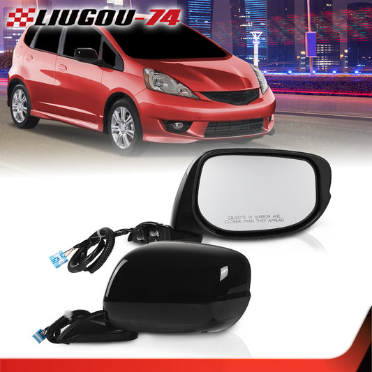 Suitable for 2009-2014 for Honda models, one pair of manual folding side mirrors, 3-pin, new, black.