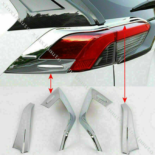 ABS Chrome Accessories Rear Tail Light Lamp Cover Trim for Toyota RAV4 2019-2022