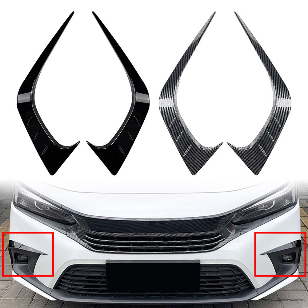 Front Bumper Fog Light Splitter Lip Spoiler Guard Cover Trim Fit for Honda for Civic