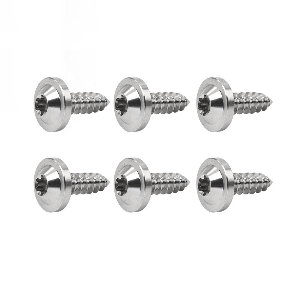 6pcs Bolts Truss Torx Head Self Tapping Screws M5x15mm Fastener Silver