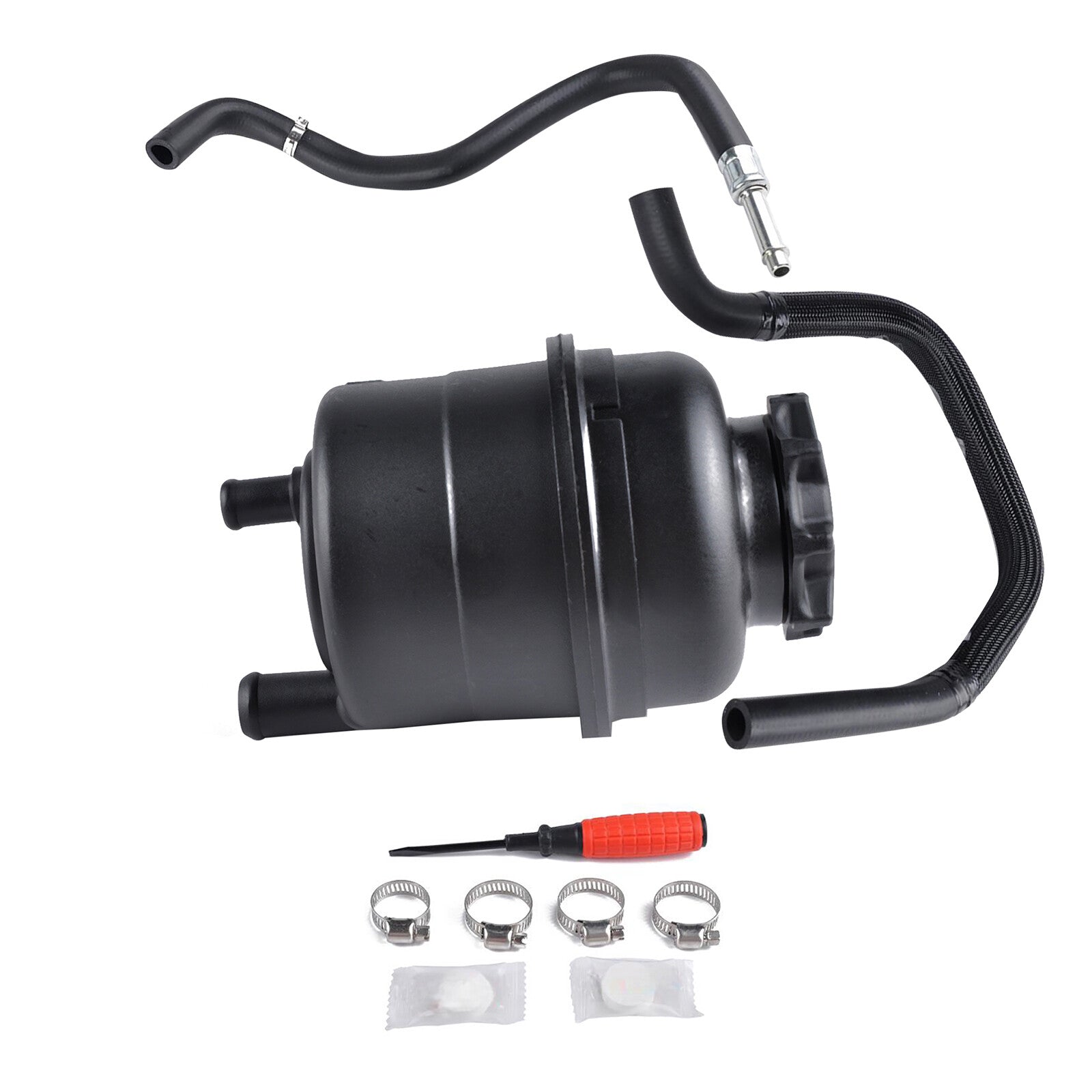 Black Power Steering Reservoir  Hose Kit Durable Replacemnet Parts Accessories
