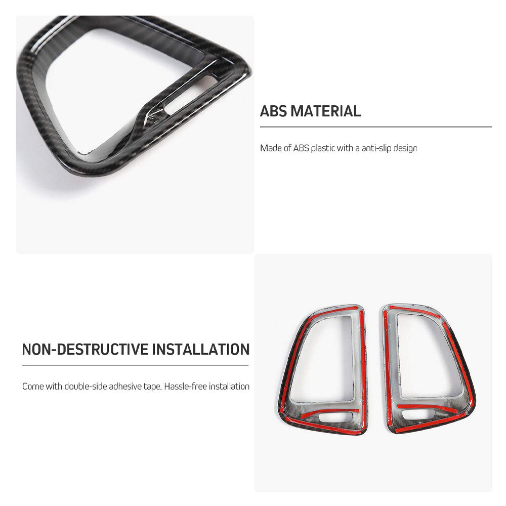 4pcs Carbon Fiber Air Vent Cover AC Outlet Trim kit for Dodge for Challenger 2015-19