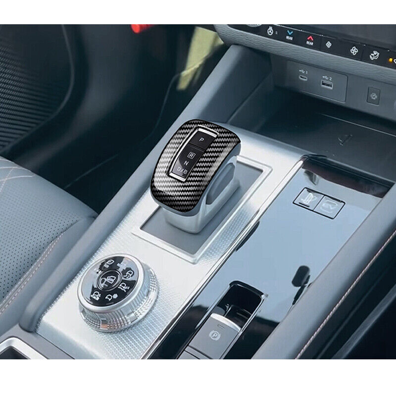 1x ABS Carbon Fiber Pattern Button Trim for Mitsubishi Outlander 2022+
