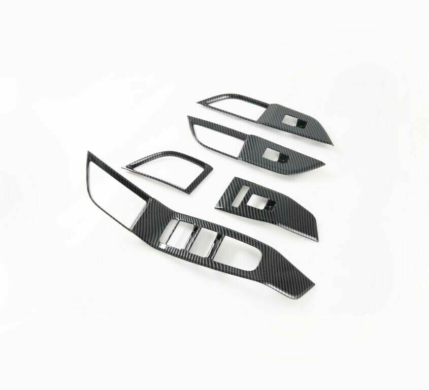 5X for Nissan Rogue 2021-2023 Carbon Fiber Window Switch Lift Panel Cover Trim