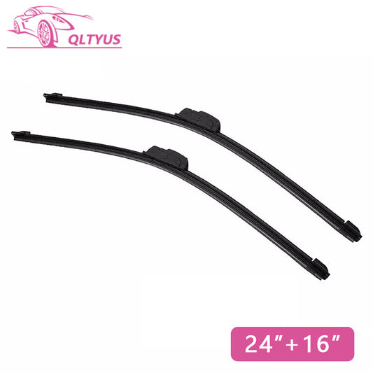 24-inch + 16-inch windshield wiper J-hook, frameless, bracketless, all seasons