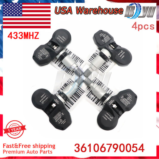 Set of (4) TIRE PRESSURE SENSOR TPMS for BMW for Mini TS-BM03 36106790054 433MHz NEW
