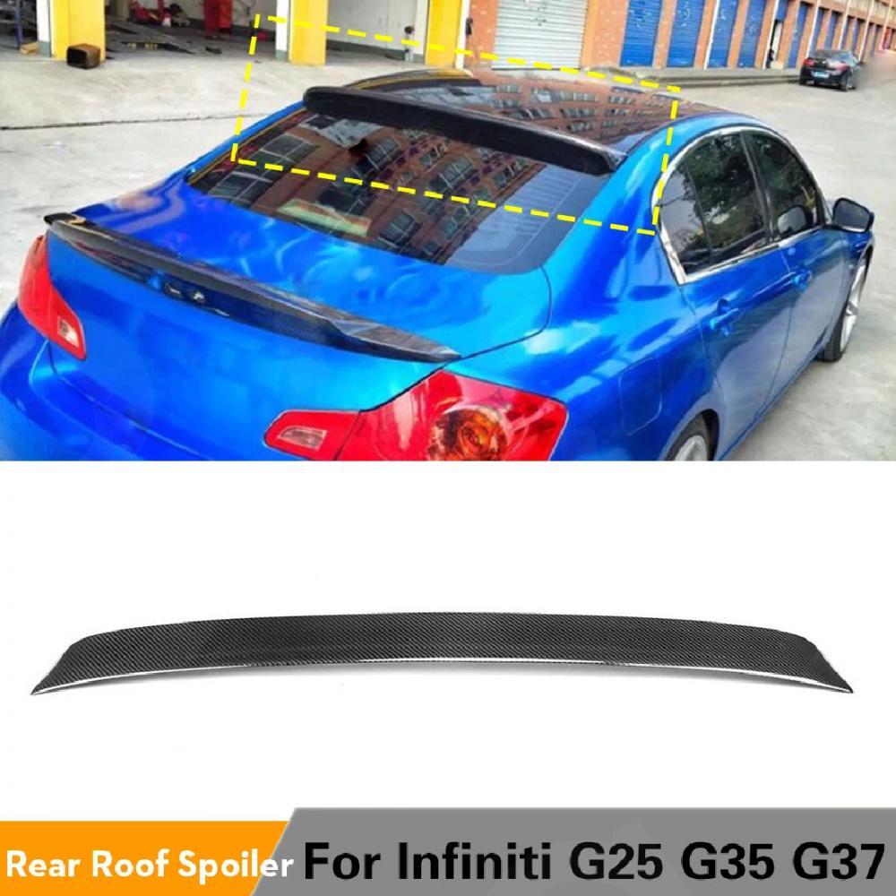 CARBON FIBER REAR ROOF SPOILER VISOR FOR 2007-13 for INFINITI G25 G35 G37 Q40 4 Door