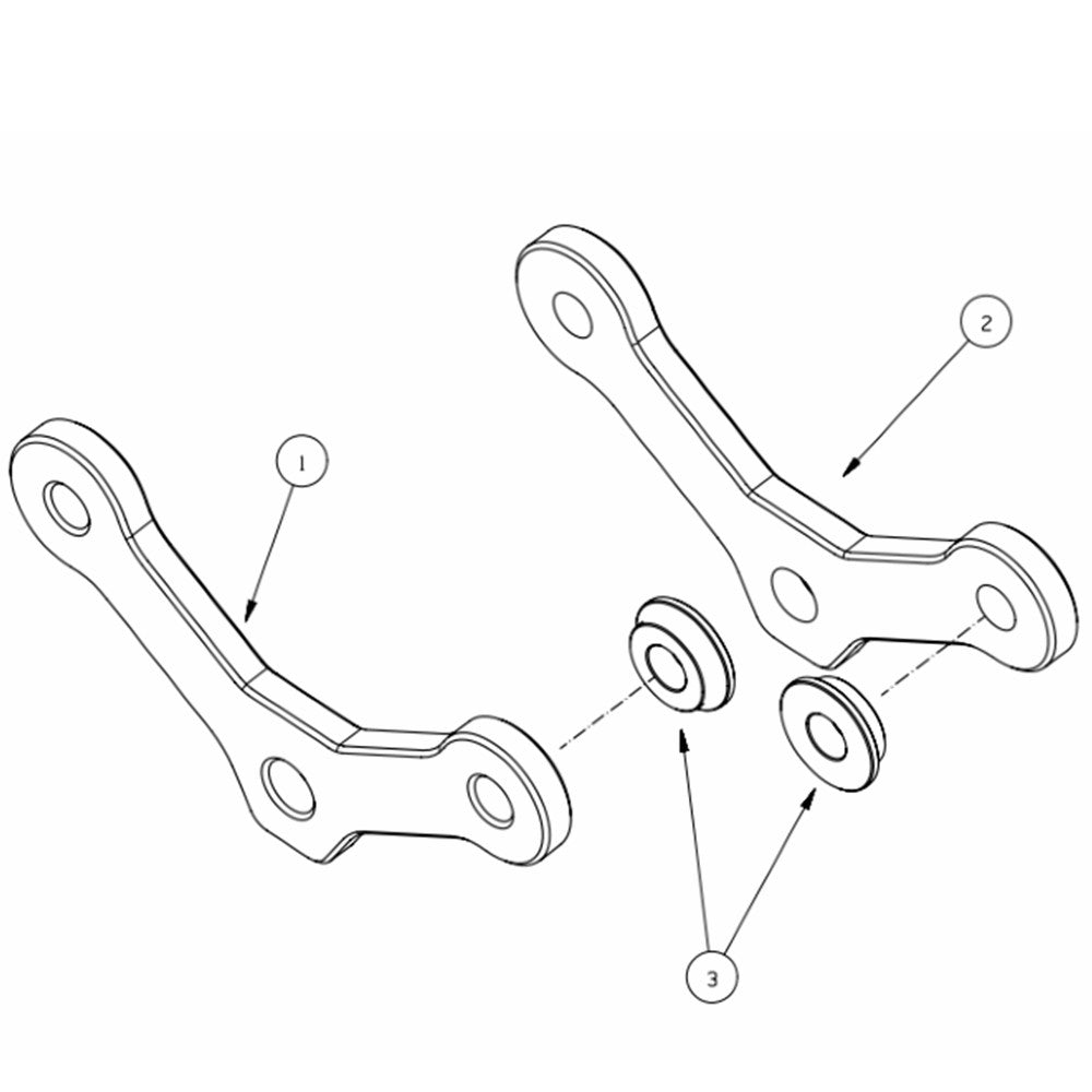 CNC Aluminum Suspension Lowering Link Kit 20mm for Kawasaki NINJA650 Z650 17-23