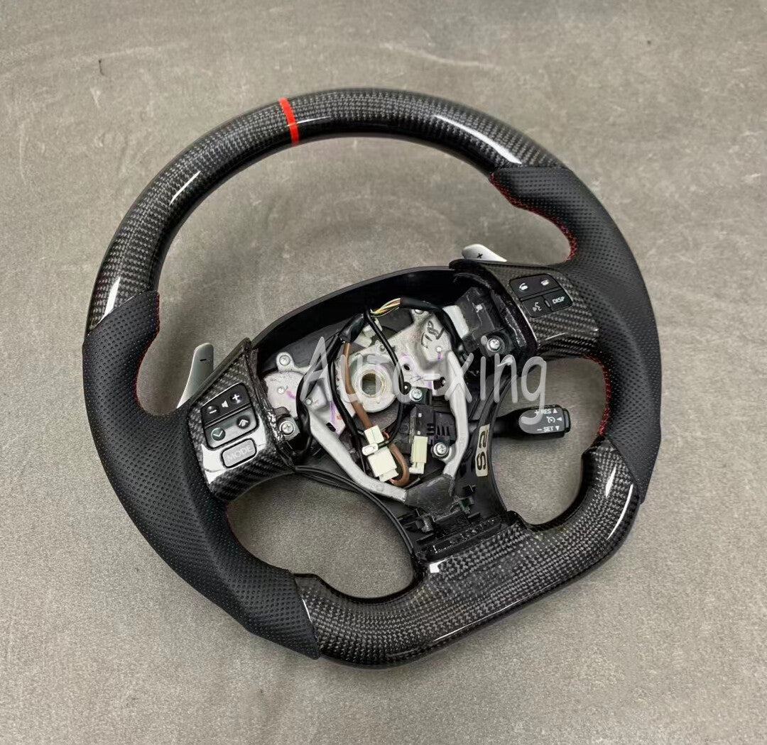 Sport Carbon Fiber Custom Steering Wheel for Lexus IS 250 300 350 ISF RED 2001+