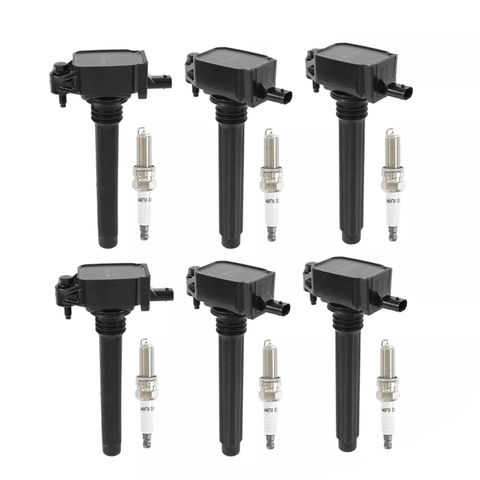 for Dodge for Jeep 6PCS Ignition Coil  Iridium Spark Plug for Chrysler