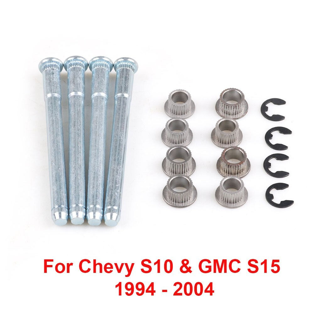 Door hinge pins and bushing kit, 2 doors, 4 pins, fits 94-04 for Chevrolet S10 for GMC S15, .