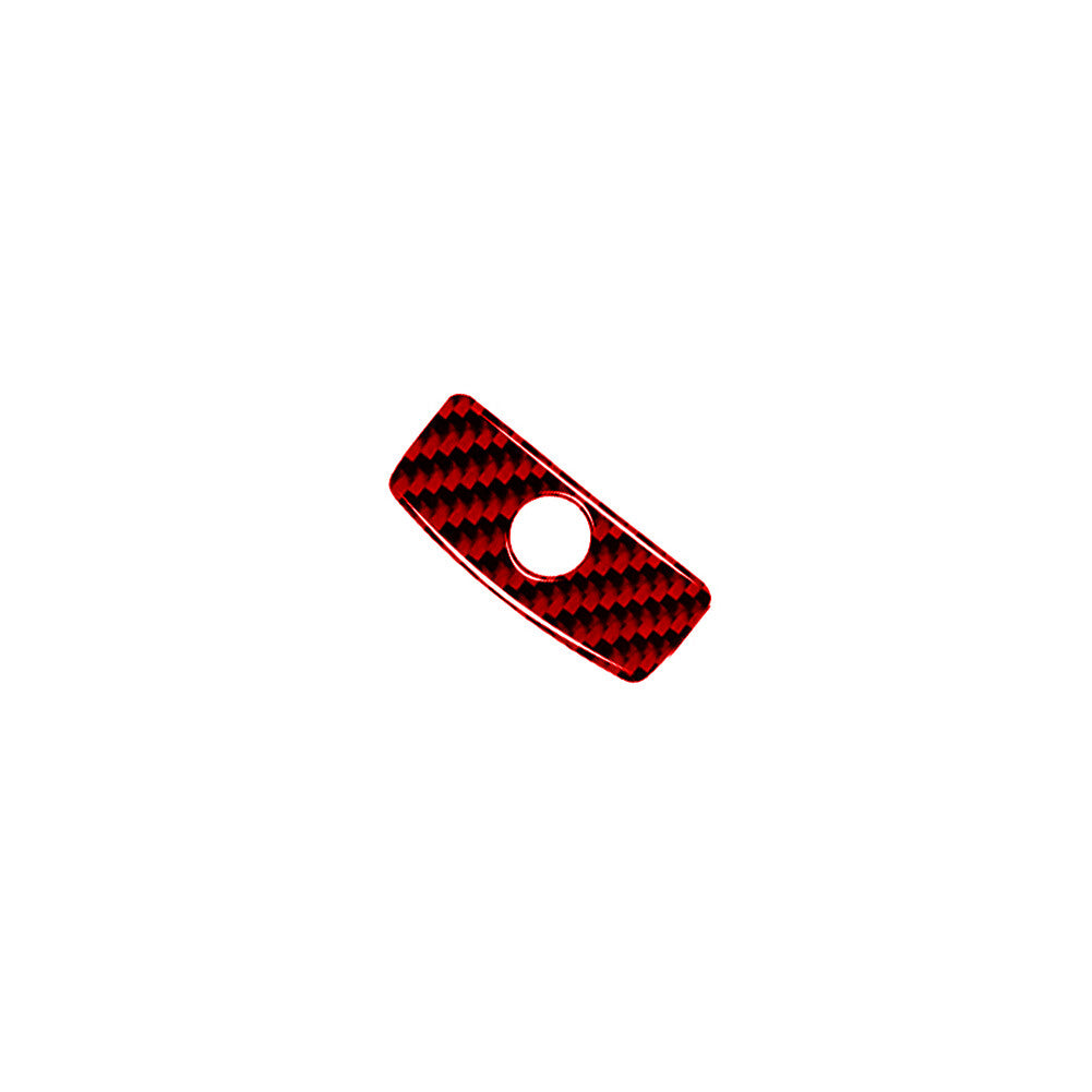 Red Carbon Fiber Passenger Storage Switch Trim for Subaru Outback Legacy 2015-17