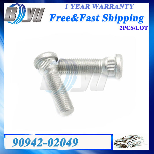 2X Wheel Stud for Toyota Tacoma Tundra for Lexus Stud Hub Bolt 90942-02049