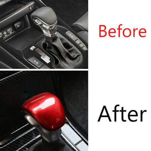 for Kia Forte 2019-2021 Red Inner Central Console Gear Shift Knob Cover Trim Cap