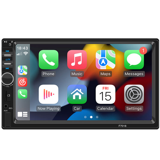 7in Car Radio For Apple Carplay Andriod Auto MP5 Stereo Touch Screen Double Din