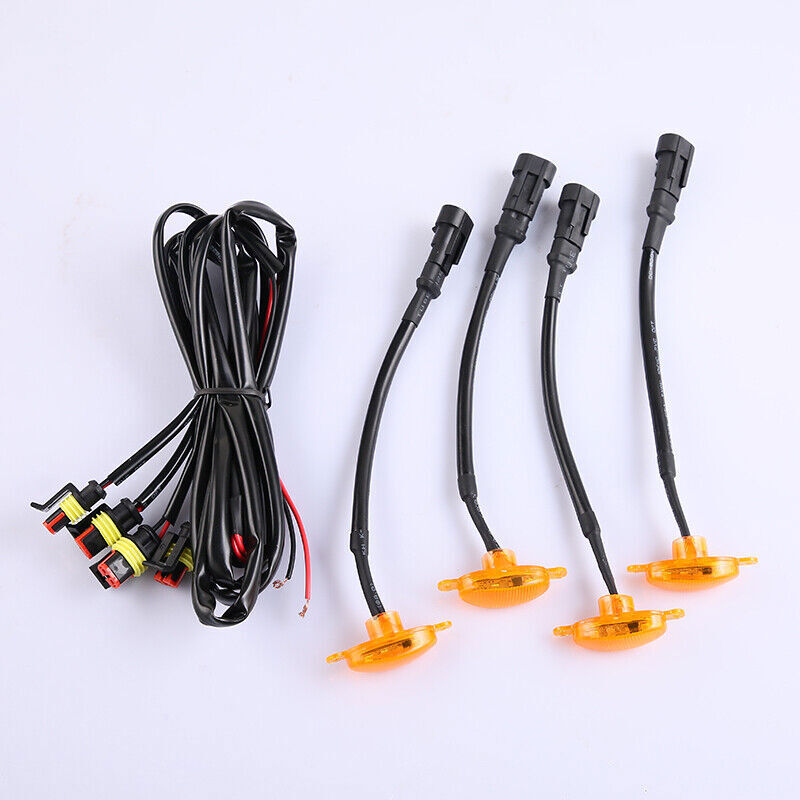 for Ford Ranger 2019-2024 Front Grille yellow LED Light Style DRL Lamp