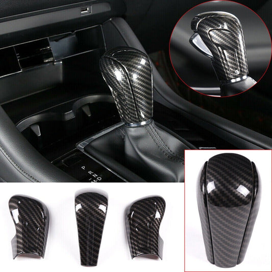 3pcs ABS Car Gears Gear Panel Gear Shift Knob Trim Cover for Mazda 3 2020-2022