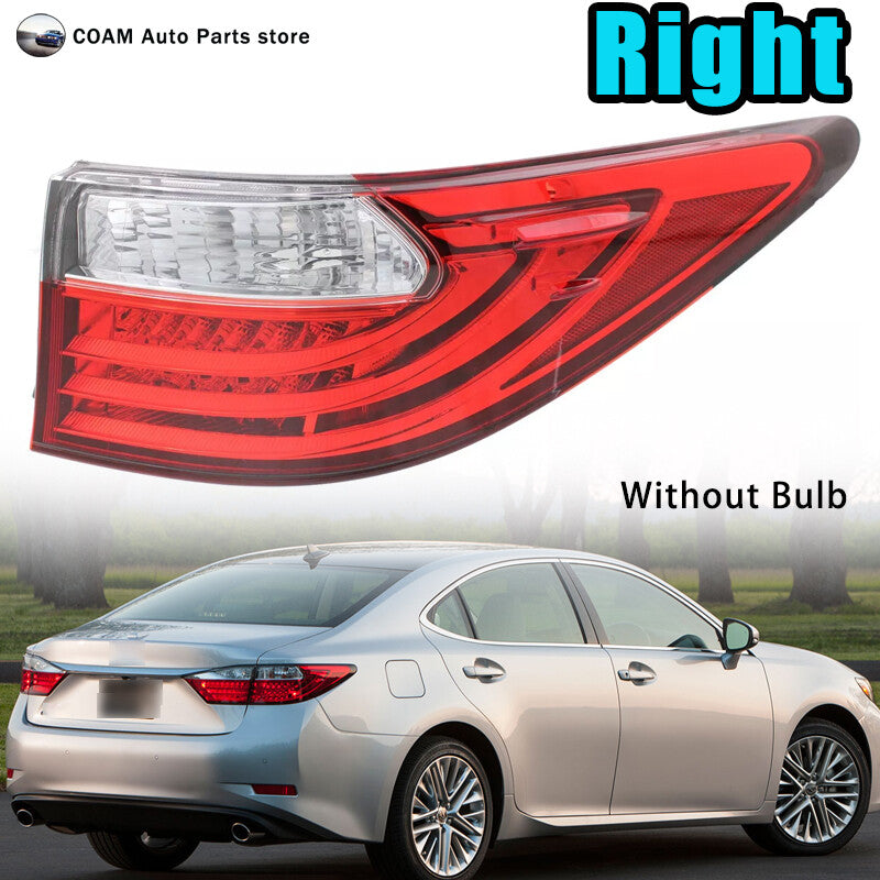 Right taillight assembly for Lexus 2012-2015 ES300h and ES350 turn signal lights.