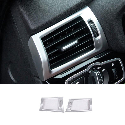 for BMW X3 F25 2011-2017 ABS Silver Console Left And Right Air Outlet Vent Trim