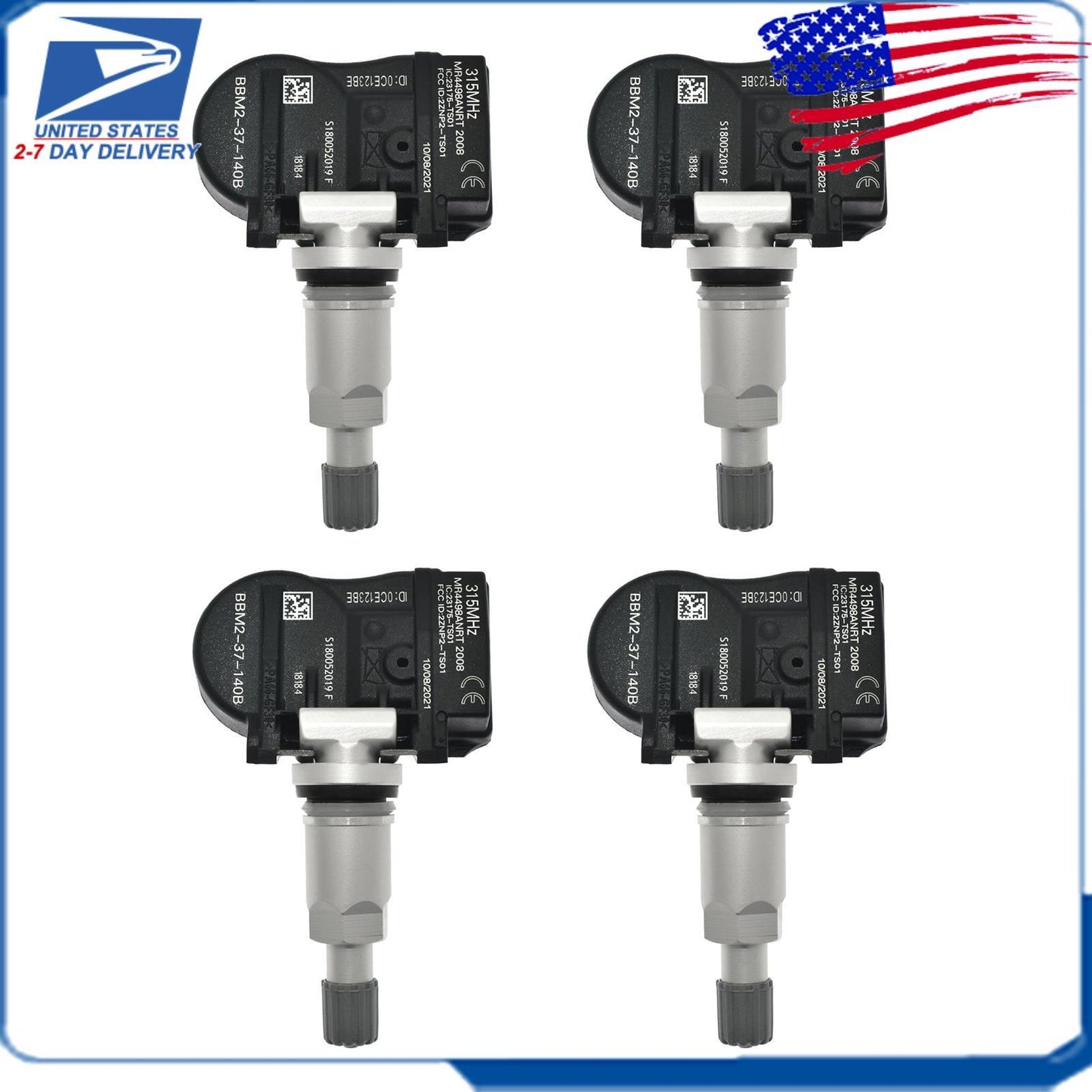 4x Tire Pressure Sensors TPMS BBM-237140-B for Mazda 2 3 5 6 CX7 CX9 MX5 Series