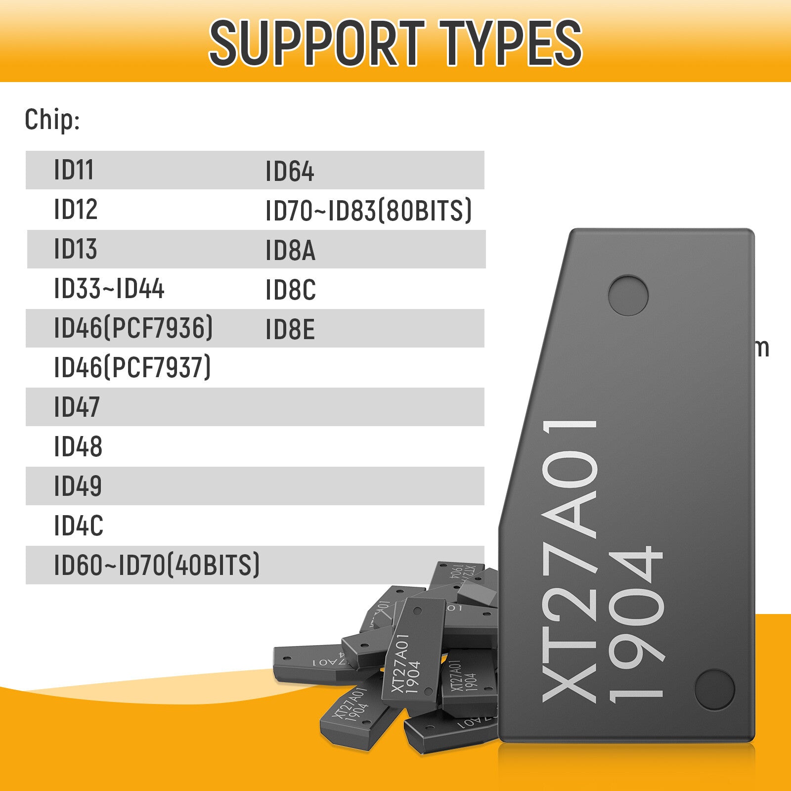 50¡Á Super Chip Transponder XT27A for VVDI2/ VVDI KEY TOOLS MAX/ VVDI for MINI