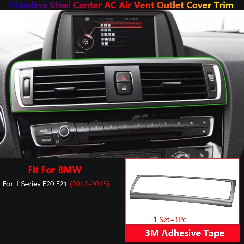 Stainless for BMW 1 Series F20 Car Center Console AC Air Vent Outlet Cover Trim