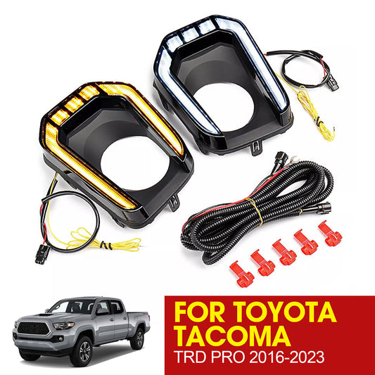 for Toyota Tacoma 2016-2023 DRL LED Daytime Running Light Fog Turn Signal Lamp