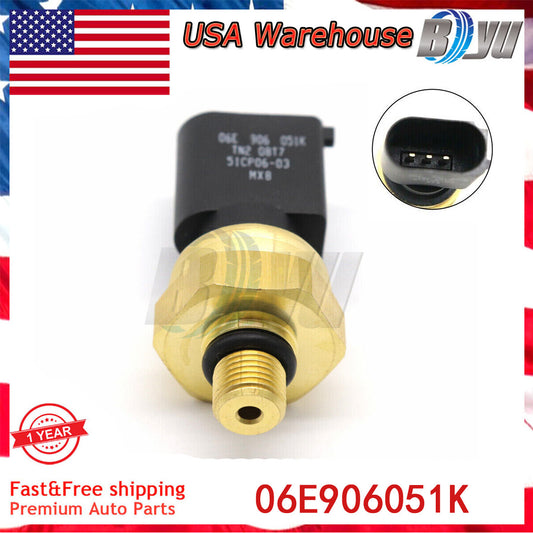 Fuel Low Pressure Sensor for Audi A3 A4 A5 Q7 for VW for Jetta Eos for Passat 06E906051K US