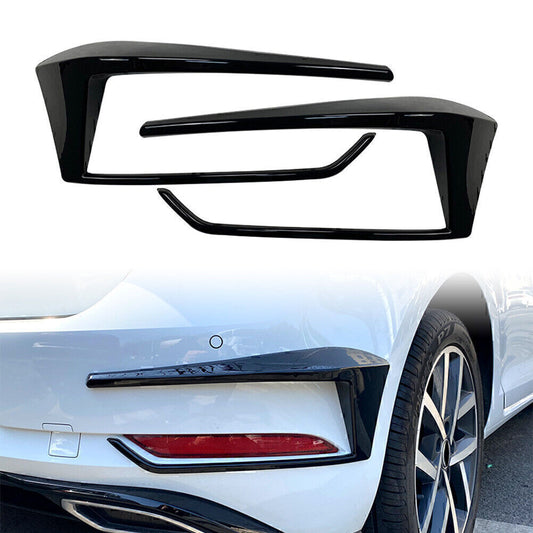 Black Rear Bumper Spoiler Fog Light Cover Fit for VW for Golf 7.5 Mk7.5 2016-2019 18