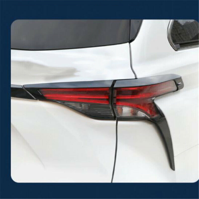 4X Gloss Black Rear Tail Light Lamp Eeybrow Cover Trim for Toyota for Sienna 21-2024