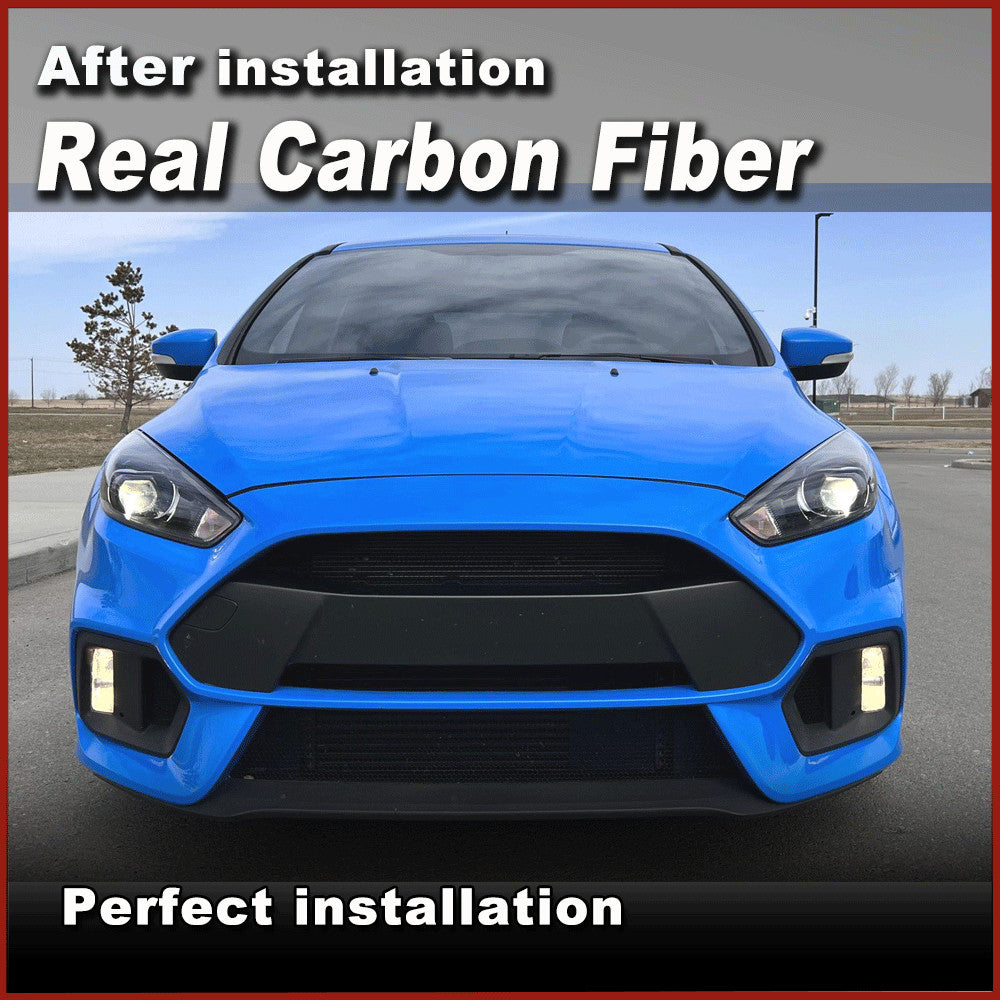 for Ford Focus RS Hatchback 16-18 REAL CARBON Front Bumper Lip Spoiler Splitter