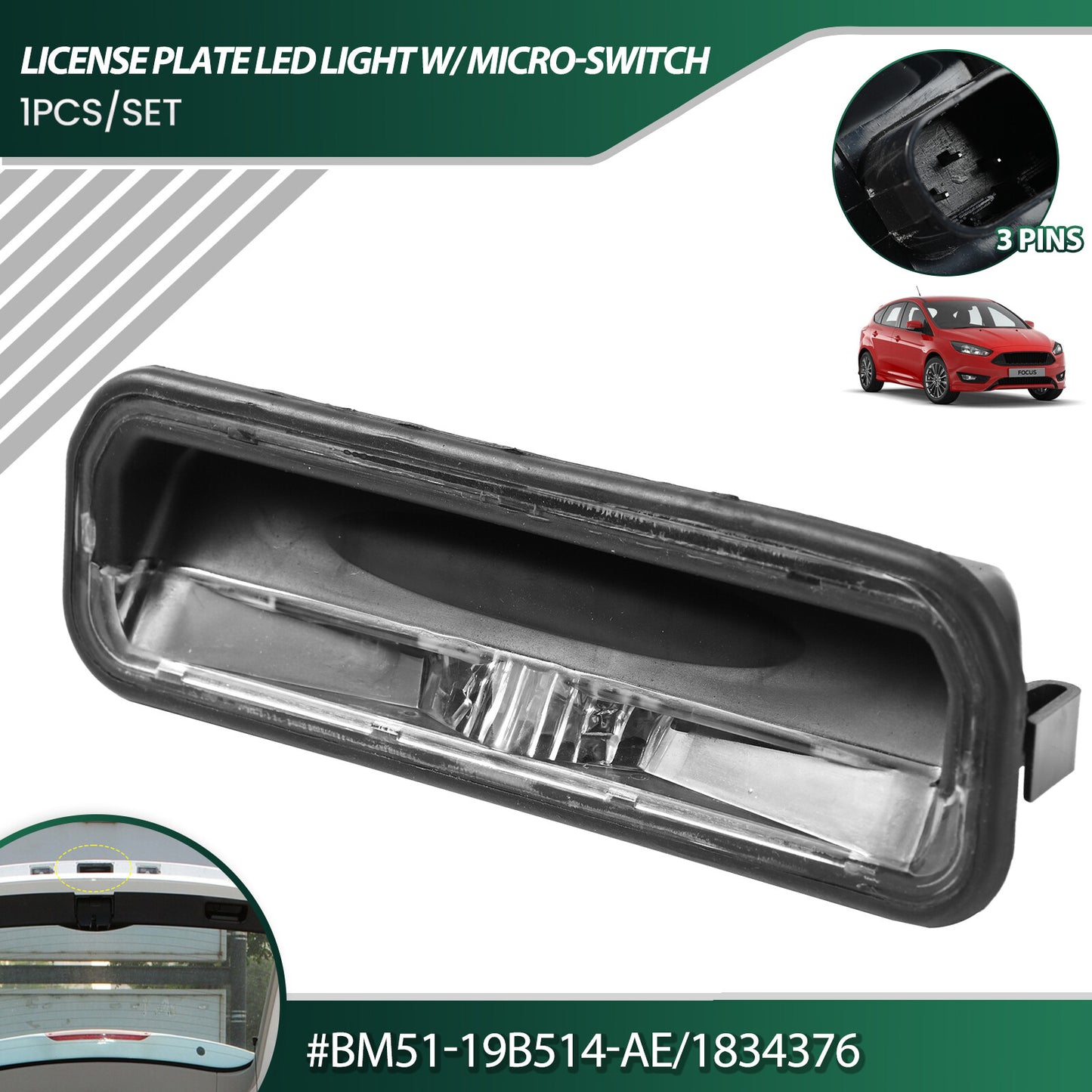 Tailgate Handle Opener Switch Button Micro for Ford Focus Mk3 3 III B-Max DE