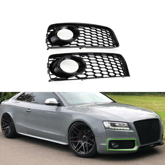 Front Bumper Fog Light Lamp Cover 1 Pair for Audi A5 S-Line S5 B8 RS5 2008-2012